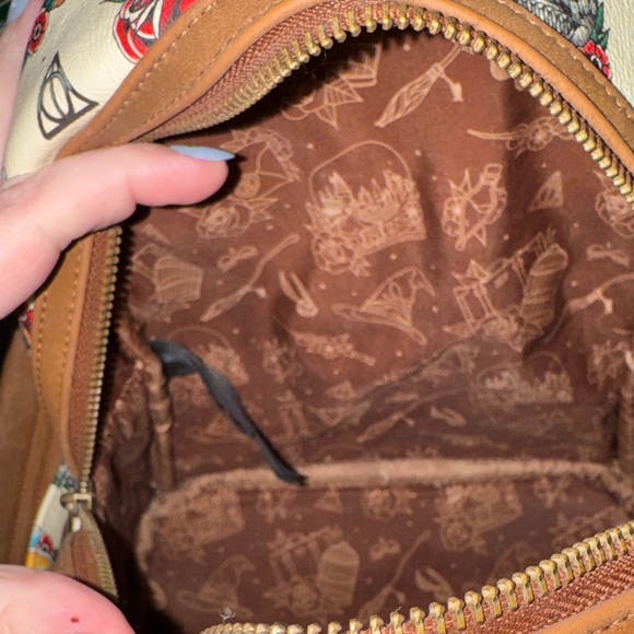 Loungefly Cream and Brown Harry Potter Backpack - Picture 7 of 8